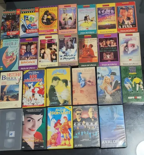 Lote com 25 fitas VHS ( fitas de vídeo)