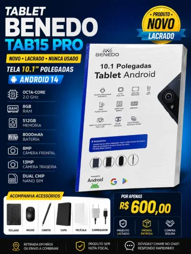 Tablet - na caixa lacrado