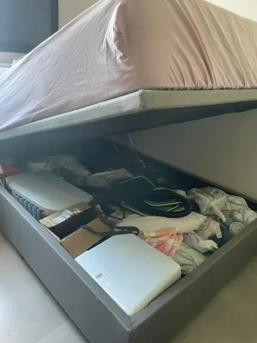 Cama Box com Baú de Casal + colchão casal: 