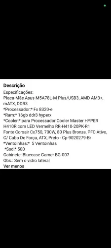 Vendo Pc gamer