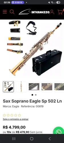 Sax soprano Esglr SP 502 LN