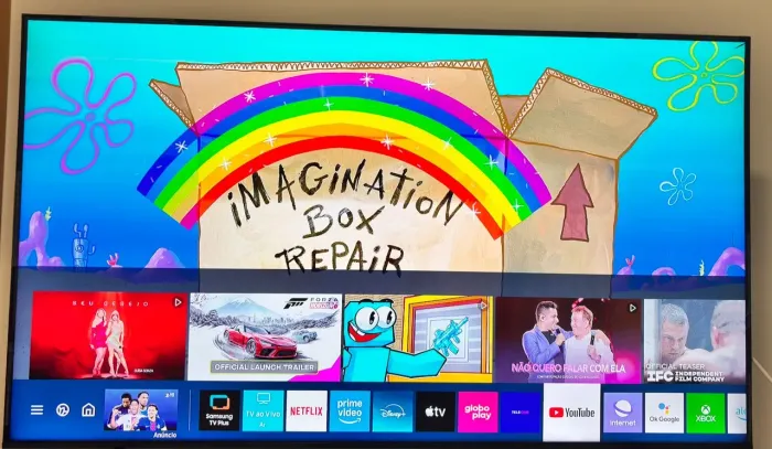 telão smart tv 50 4k samsung top de linha. aceito cartão