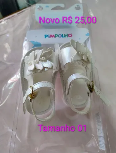 Sapato bebê menina. Tamanho 01
