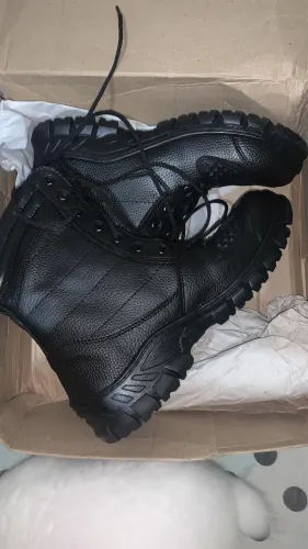 Bota motociclista militar com ziper