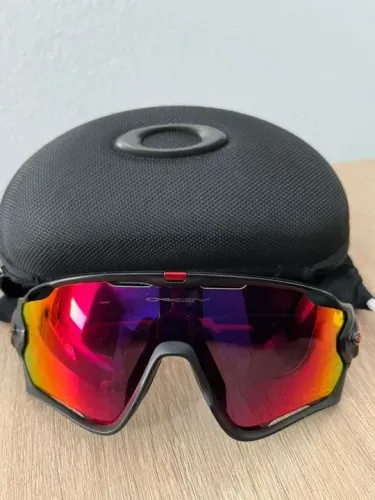 ÓCULOS OAKLEY ORIGINAL JAWBREAKER MATTE BLACK PRIZM ROAD SEMINOVO