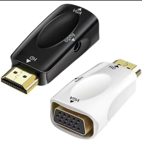 Adaptador hdmi vga conversor FHD 1080p pc laptop tv projetor