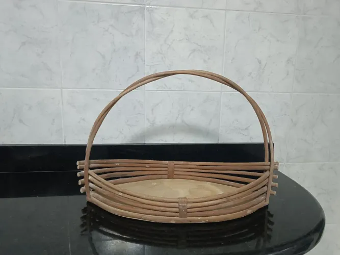 Cesta jangada de vime