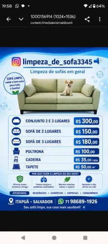 Limpeza de sofá