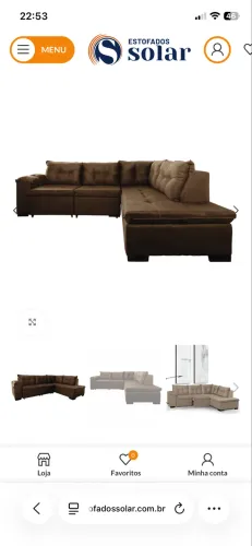 Sofá retrátil em L