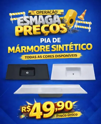 mega promoção de pia esmalte sintético por 49,90 a vista conferir tamanhos e cor  