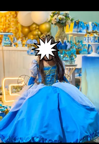 Vestido de luxo da cinderela