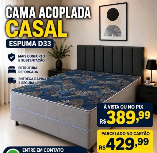 Promoção imperdível de cama acoplado de casal 