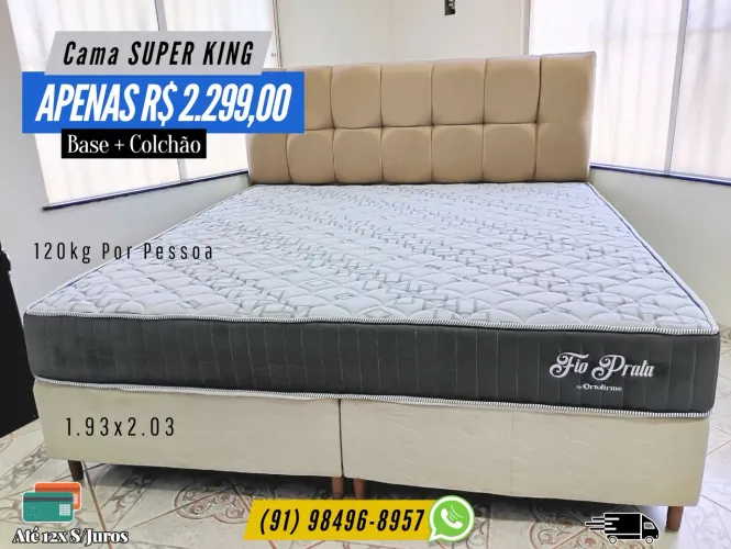 CAMA SUPER KING MOLAS ENSACADAS OFERTA IMPERDÍVEL 