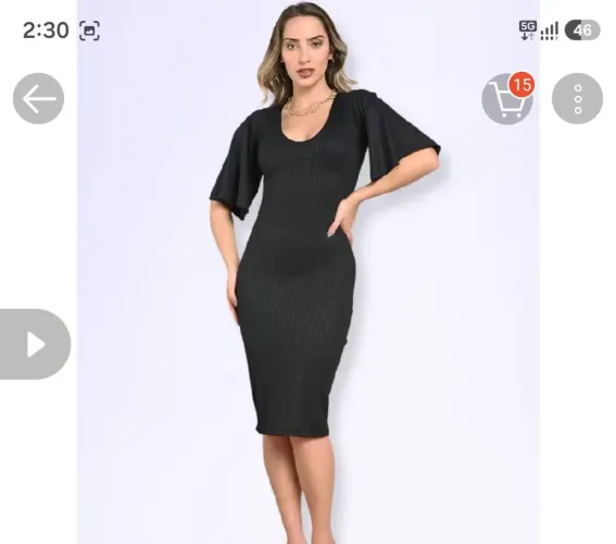 Vestido midi na promoção