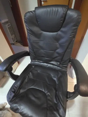 Cadeira Gamer/Escritório - Preta com Base Cromada