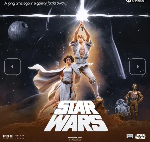 Luke and Leia Deluxe Iron Studios Star Wars