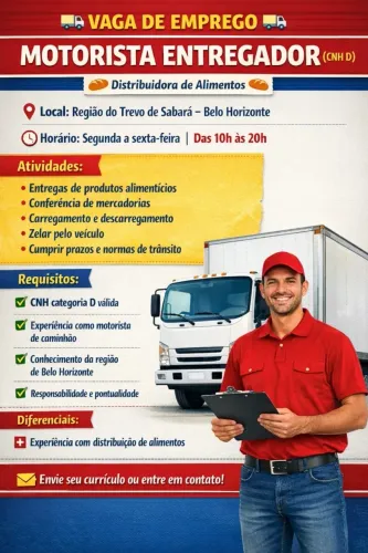 MOTORISTA D- SEG A SEXTA-SABARA