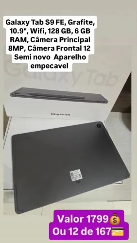 Tablet Samsung s9 fe 128gb
