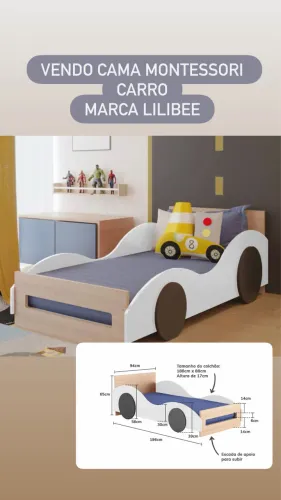 Cama montessori carro