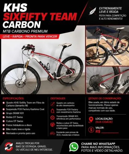 KHS Sixfifty Team Carbon - MTB Carbono Premium