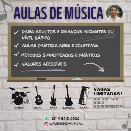 Aulas de Música (Região Oeste - BH)