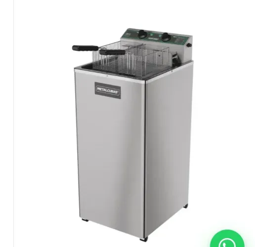 Fritador Elétrico de piso zona fria de óleo 15 litros 8.000w metalcubas 220w.Nunca usada