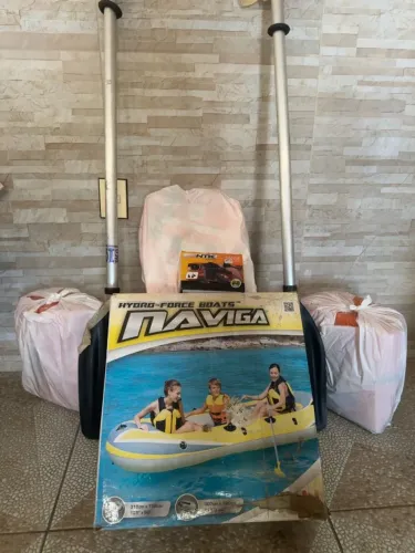 Bote Inflável Hydro-Force Naviga 318 cm + 3 Coletes + Inflador - Nunca Usado