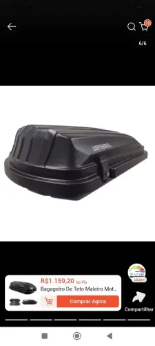 Bagageiro baú para teto de carro