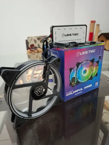 Ventoinha liketec rgb 120mm + 1 controladora