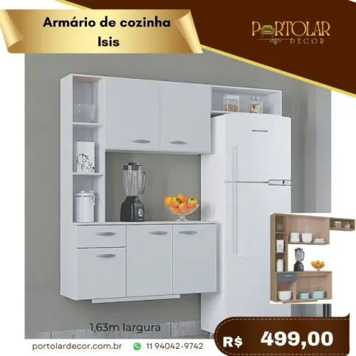 Armário de cozinha Ísis, a pronta entrega