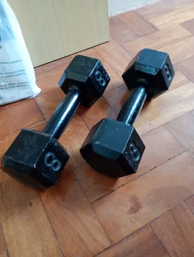 Halteres 8kg sextavado par