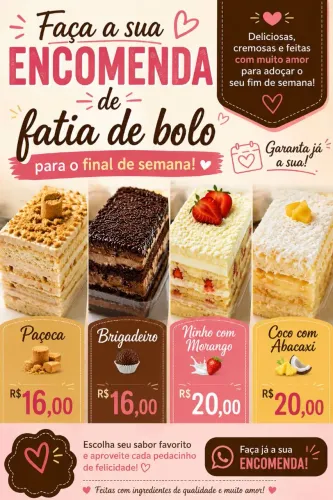 Bolos Fatias de feira