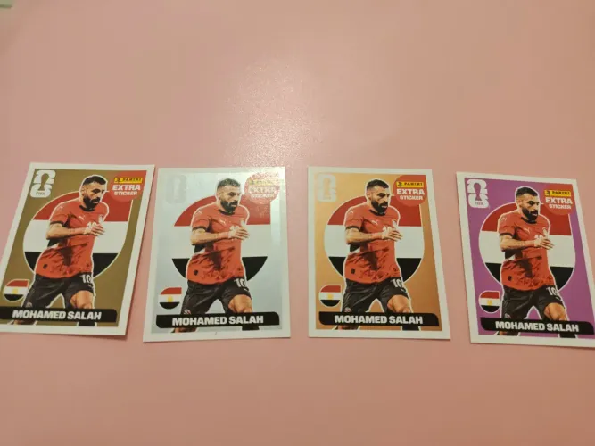 Figurinha extra legend Mohamed salah bronze, bordo roxa