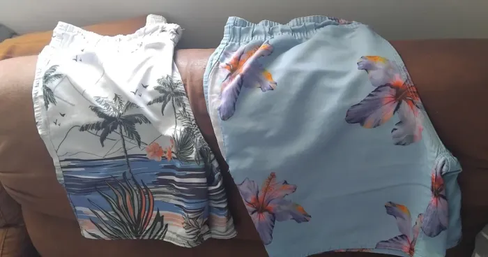 2 Shorts De Praia Masculino Tactel Estampado - Tamanho G