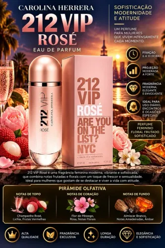 Perfume CAROLINA HERRERA 212 VIP ROSÉ NYC - EAU DE PARFUM 80 ML
