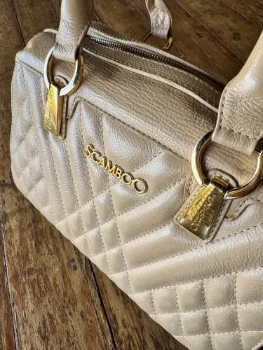 Bolsa Bege em Couro - Scamboo