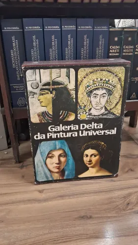 Livros GALERIA DELTA DA PINTURA UNIVERSAL - Obra em 2 volumes c/ capa em couro