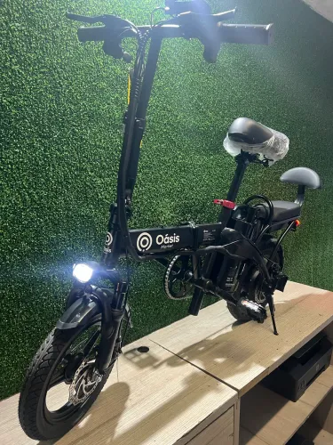 Bicicleta Elétrica Dobrável Oásis Market 0km | Bateria Removível | Banco Duplo Nova!!