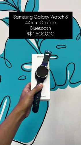Samsung Galaxy Watch 8 / 44mm / grafite / Bluetooth / Semi novo / $1.600,00