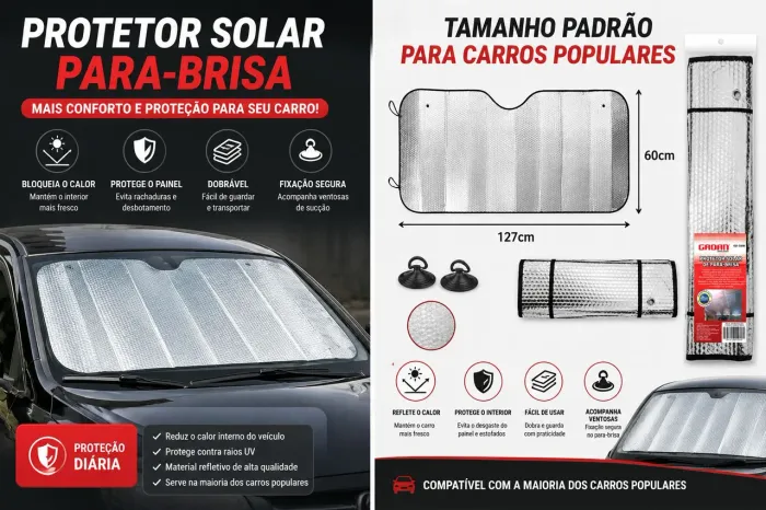 Protetor solar de parabrisa 