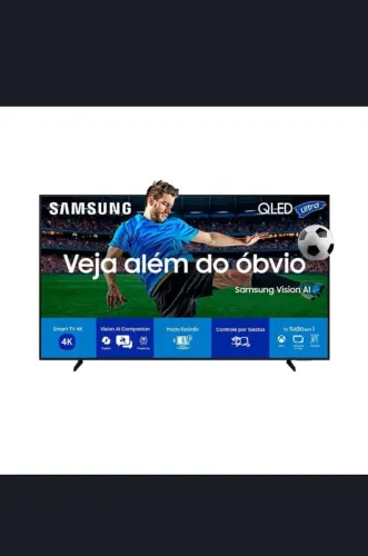 Samsung Vision AI Smart TV 55" QLED 4K C NF Processador Q4 AI HDR UHD 3 Bordas Infinitas