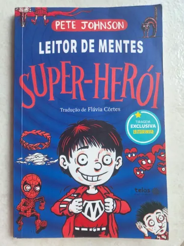 Livro "Leitor de Mentes - Super Herói" em excelente estado de conservação