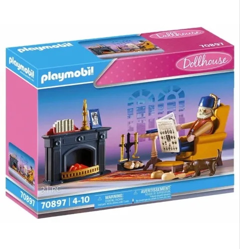 Playmobil Dollhouse 70897- Velho com lareira da Mansão Vitoriana (novo)