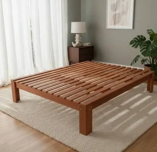 Cama de Casal Madeira Embuia 
