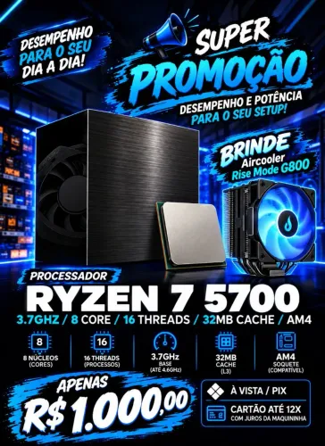 Processador Ryzen 7 5700+ AIRCOOLER RISE MODE G800