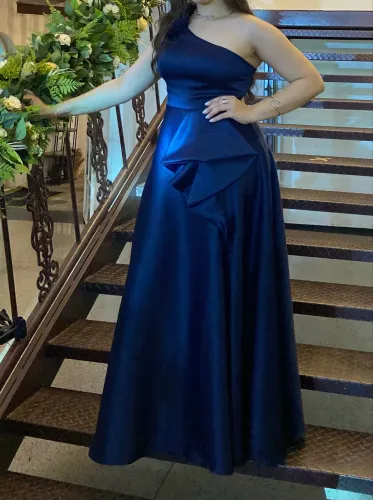 Vestido de Festa Azul Marinho