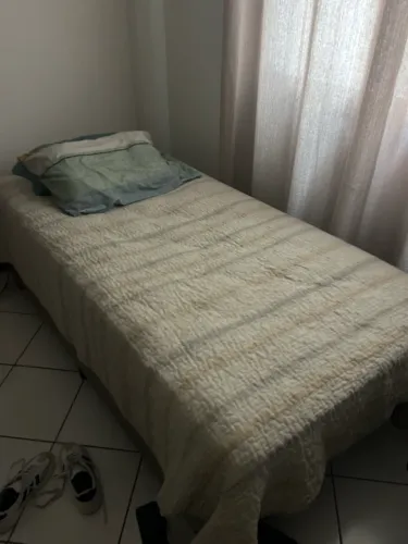 Cama box solteiro (base + colchão) 