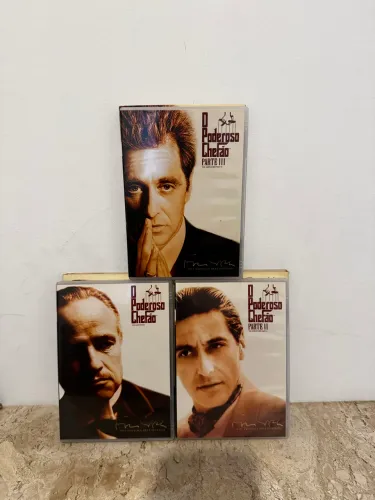 DVD: O Poderoso Chefao Parte 1 2 e 3 Com Luva - Excelente Estado De Colecionador
