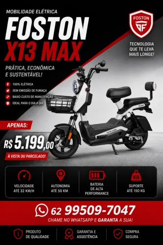 Moto Elétrica Foston X13 Max 1000W Nova