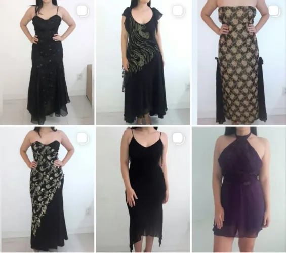 Lote de Vestidos de Festa - P e M